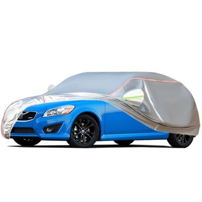 ACHETE Car Covers are Suitable for Volvo C30/ T5/ R-Design/ T5 R-Design,Water, Rain, Sun and Snow Resistant Oxford Fabric Car Cover,with Side Door Zip (Color : White, Size : C30 T5)