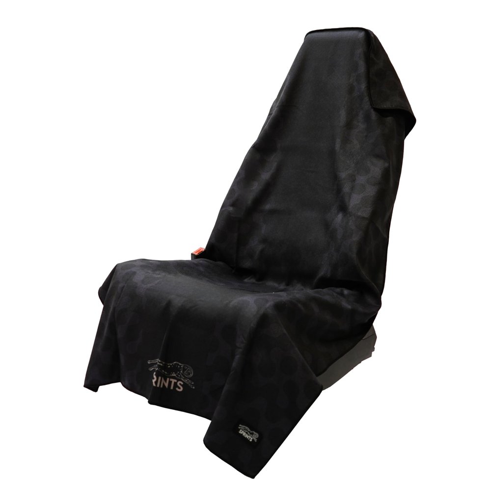 Sprints Prints Athletic Running Towel, Full-Sized, Car Seat Cover - Moisture Wicking (Midnight Mile)