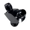 AN12 12-AN Male to 2x AN10 10-AN Male Fitting Adapter 3-Way Y-Block Black T6061 Aluminum Universal view 4