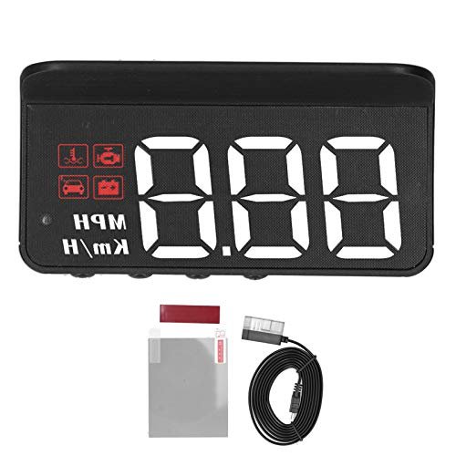 Windshield Speedometer Projector,OBD2 HUD Heads Up Display, GPS Speedometer MPH with Travel Direction, Overspeed Alarm Fatigue Driving Alarm for Car