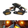 HCmotorku LED Turn Signal Light Running Light Front Indicators Blinker Lights Mini Fit for Harley Touring Road King Street Gilde Electra Glide 2009-2017 Softail 2015-2023 (Black Housing Amber Lens) view 1