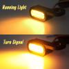 HCmotorku LED Turn Signal Light Running Light Front Indicators Blinker Lights Mini Fit for Harley Touring Road King Street Gilde Electra Glide 2009-2017 Softail 2015-2023 (Black Housing Amber Lens) view 3