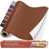 Yikda Self Adhesive Leather Repair Patch Kit, 31.4 in x 16 in Large Vinyl Leather Repair Tape for Furniture, Car Seat, Couch, Sofa, Chair Smooth Brown view 1