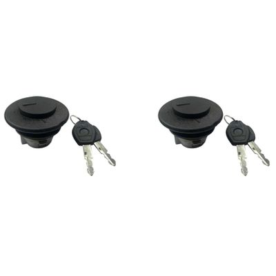 Pteanecay 2X Motorcycle Fuel Tank Cap Fuel Tank Cap Lock for JOG-3YK JOG50 JOG90 XH90 QJ50QT-5, Black, 750070572