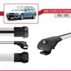accessorypart Compatible with BMW 3 Series (E46) Touring 1999-2005 ACE-1 Model Car Roof Rack Cross Bar Gray Aluminium 2 Bars view 3