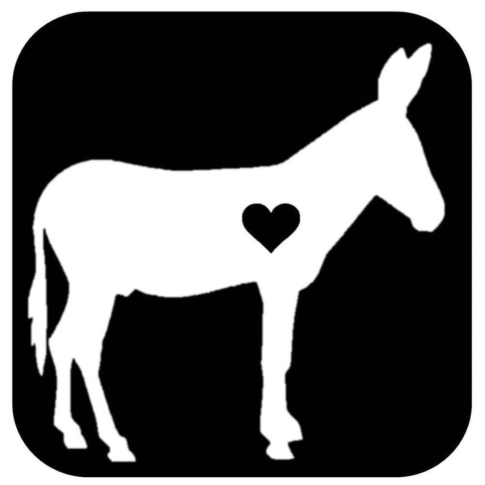 Mammoth Jackstock Donkey Lil heart OS 421 6 inch decal mule sticker