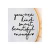 2X Affirmation Mirror Sticker for Girls Teens, You are Kind Smart Beautiful Enough Decal, Positive Self Love Bathroom Vanity Bedroom Mirror Decor for Daughter Student Friend view 1