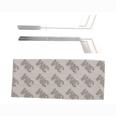 for DJ TRX4M 1/18 Bronco Side Decoration Mirror Stainless Steel Sheet Car Shell Metal Scratch Plate B Type Applicable: 1/18 TRX-4M Bronco