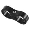 X AUTOHAUX Aluminum Alloy AN12 Car Hose Separator Clamp Fuel Line Connector for Oil Fuel Hose Black view 1