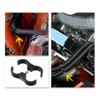 X AUTOHAUX Aluminum Alloy AN12 Car Hose Separator Clamp Fuel Line Connector for Oil Fuel Hose Black view 4