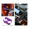 X AUTOHAUX Aluminum Alloy AN4 Car Hose Separator Clamp Fuel Line Connector for Oil Fuel Hose Purple view 4