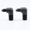 AC PERFORMANCE 90 Degree Elbow -3 AN Male to 1/4" NPT Male Fitting Adapter Connector Aluminum Black, Pack of 2 view 1
