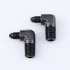 AC PERFORMANCE 90 Degree Elbow -3 AN Male to 1/4" NPT Male Fitting Adapter Connector Aluminum Black, Pack of 2 view 2