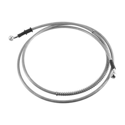X AUTOHAUX 200cm AN3 M10 Car Hydraulic Brake Line Oil Hose Pipe Fitting 28 28 Stainless Steel for Car Motorcycle Dirt Racing Bike Silver Tone