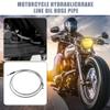 X AUTOHAUX 200cm AN3 M10 Car Hydraulic Brake Line Oil Hose Pipe Fitting 28 28 Stainless Steel for Car Motorcycle Dirt Racing Bike Silver Tone view 2