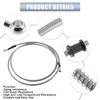 X AUTOHAUX 200cm AN3 M10 Car Hydraulic Brake Line Oil Hose Pipe Fitting 28 28 Stainless Steel for Car Motorcycle Dirt Racing Bike Silver Tone view 4