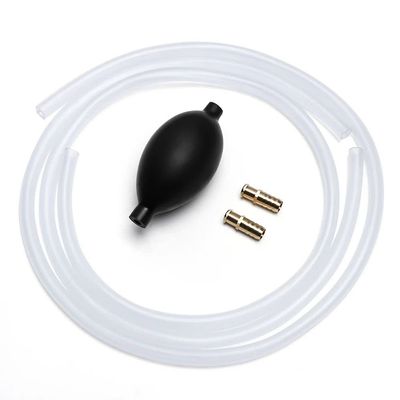 Manual Liquids Transfer Pump Kit, Hand Siphon Pump with 2 Durable PVC Hoses, Fuel Transfer Pump for Gasoline, Oil, Water, Diesel, Gas, Fluid(80cm)