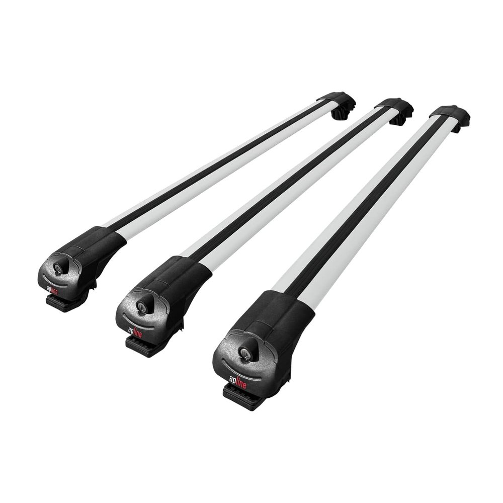 accessorypart Compatible with Skoda Yeti (5L) 2009-2017 ACE-1 Model Car Roof Rack Cross Bar Gray Aluminium 3 Bars