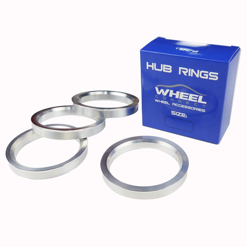 WHEEL CONNECT Hub Centric Rings,76.1 to 63.4, Set of 4, Aluminium Alloy Hubrings, O.D:76.1-I.D:63.4mm. 10mm Height. A