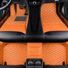 LonYogan Diamond Floor Mats Compatible with Infiniti QX56 5seats 2011-2013, Leather Front & Rear Car Mats Carpet Heavy Duty Automotive Floor Mats All Weather Non-Slip Mats Orange view 1