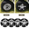 8 inch Center Caps Wheel Covers 4pcs Chrome and Black Compatible with Golf Cart EZGO Club Car Yamaha Wheels and Tires Hubcaps (Not fit EZGO RXV carts) view 2