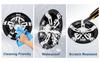 8 inch Center Caps Wheel Covers 4pcs Chrome and Black Compatible with Golf Cart EZGO Club Car Yamaha Wheels and Tires Hubcaps (Not fit EZGO RXV carts) view 3