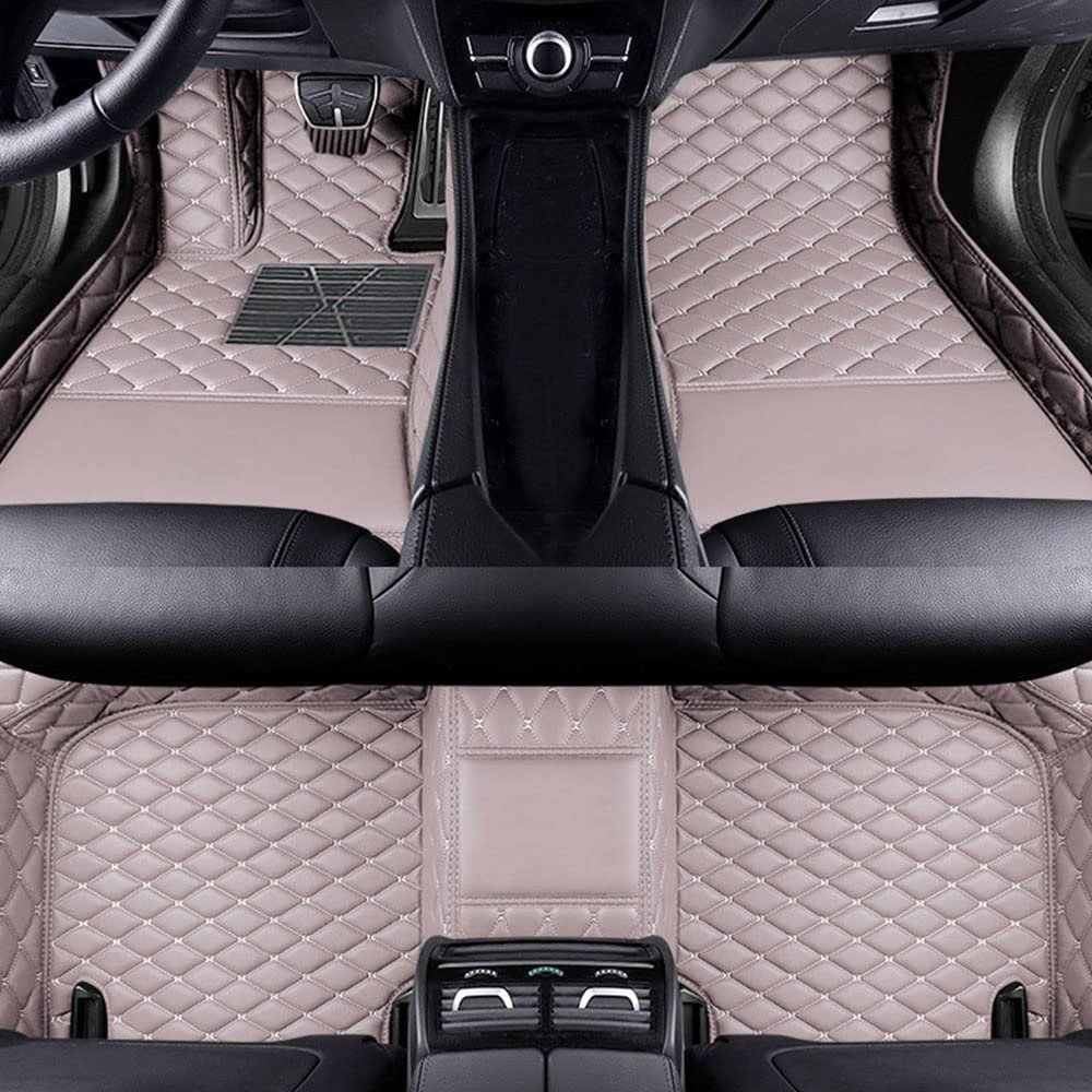 LonYogan Diamond Floor Mats Compatible with Mazda MX-5 2009-2017, Leather Front & Rear Car Mats Carpet Heavy Duty Automotive Floor Mats All Weather Non-Slip Mats Grey