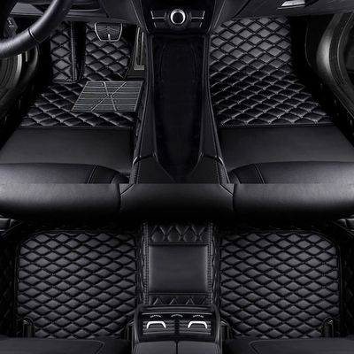 LonYogan Diamond Floor Mats Compatible with Ford Mondeo 2013-2016, Leather Front & Rear Car Mats Carpet Heavy Duty Automotive Floor Mats All Weather Non-Slip Mats Black