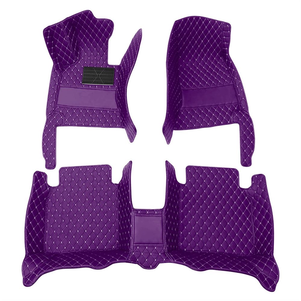 LonYogan Diamond Floor Mats Compatible with Lexus RX200T RX300 2016-2017, Leather Front & Rear Car Mats Carpet Heavy Duty Automotive Floor Mats All Weather Non-Slip Mats Purple