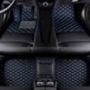 LonYogan Diamond Floor Mats Compatible with Hyundai Elantra 2018, Leather Front & Rear Car Mats Carpet Heavy Duty Automotive Floor Mats All Weather Non-Slip Mats Black- Blue view 1