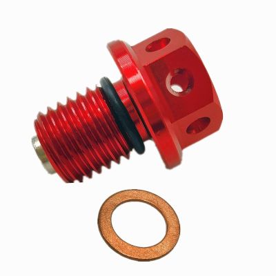 Oil Cup M12x1.5 Oil Drain Plug Bolt Screw for YH YZ125 250 250X 80 100 400 400F 465 490 WR 250R 250X 200 500 YZF R25 R3 MT03 25(RED)