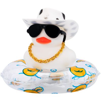 Wonuu Rubber Ducks - Pink & Gold Ducks for Car Dashboard Decoration