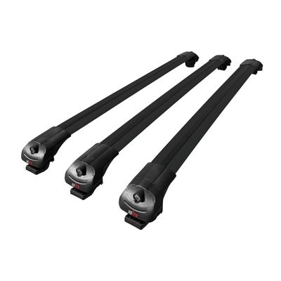 accessorypart Compatible with Skoda Yeti (5L) 2009-2017 ACE-1 Model Car Roof Rack Cross Bar Black Aluminium 3 Bars