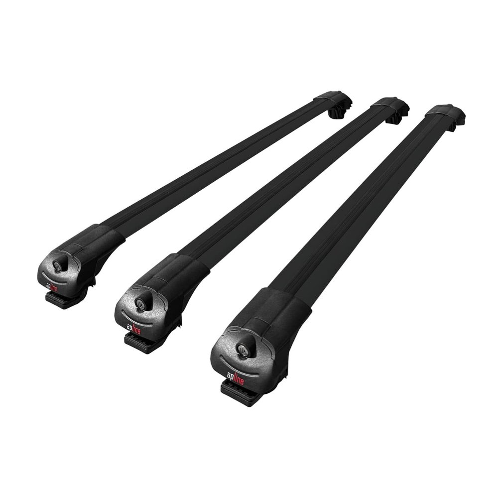 accessorypart Compatible with Skoda Yeti (5L) 2009-2017 ACE-1 Model Car Roof Rack Cross Bar Black Aluminium 3 Bars