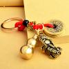 xiexuelian Vintage Pure Brass Pixiu Keychain Zodiac Brass Hollow Gourd Charm 1Pcs(-) view 2