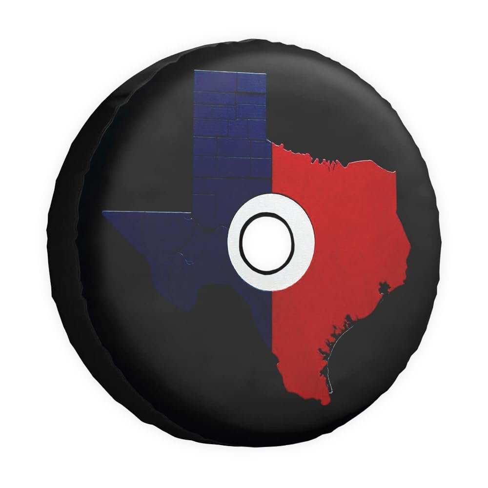 Cafetime Spare Tire Cover Chile Flag Wheel Tire Cover Universal Fit for Trailer, RV, SUV Truck Camper Travel Wheel Protectors Covers 14 Inch with Backup Camera Hole