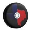 Cafetime Spare Tire Cover Chile Flag Wheel Tire Cover Universal Fit for Trailer, RV, SUV Truck Camper Travel Wheel Protectors Covers 14 Inch with Backup Camera Hole view 1