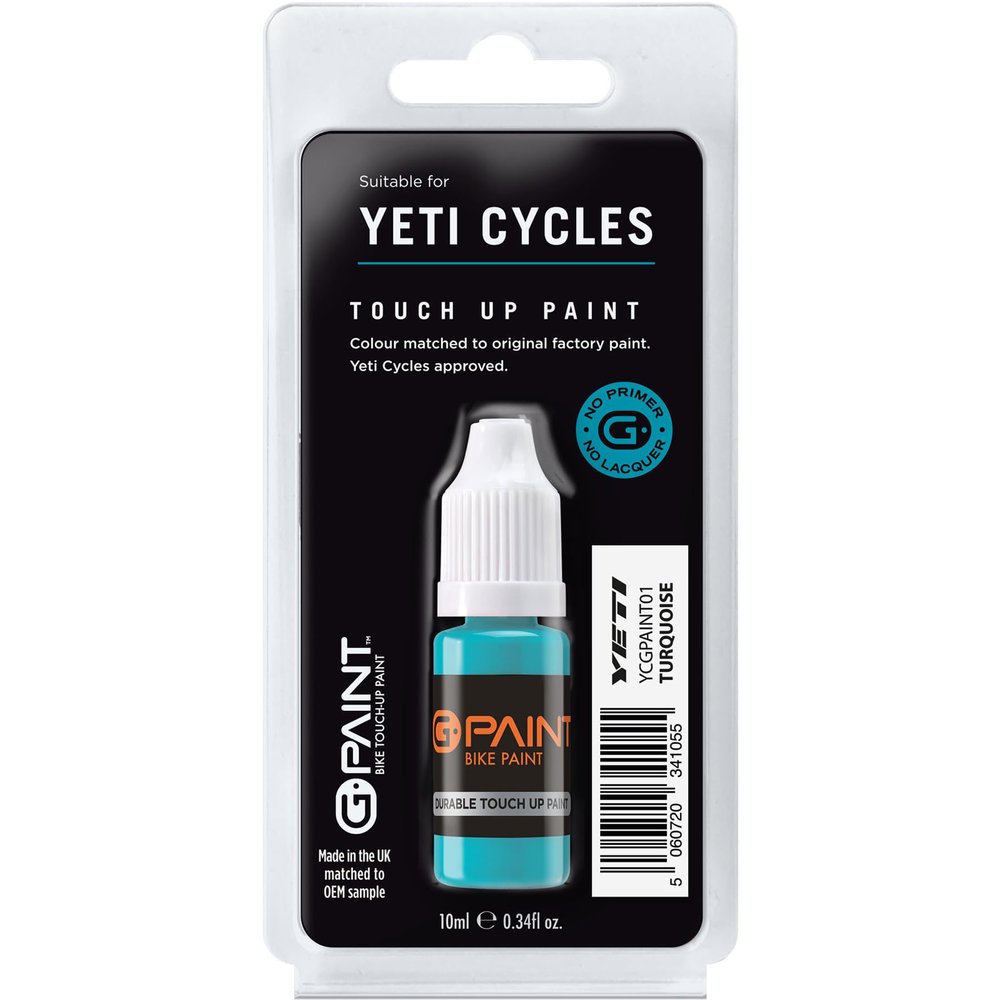 G-Paint Yeti Bike Touch-Up Paint - TURQUOISE 10ml Bottle - Touch-Up Paint Kit for Scratched or Chipped Bike Frames - GPaint Bike Paint