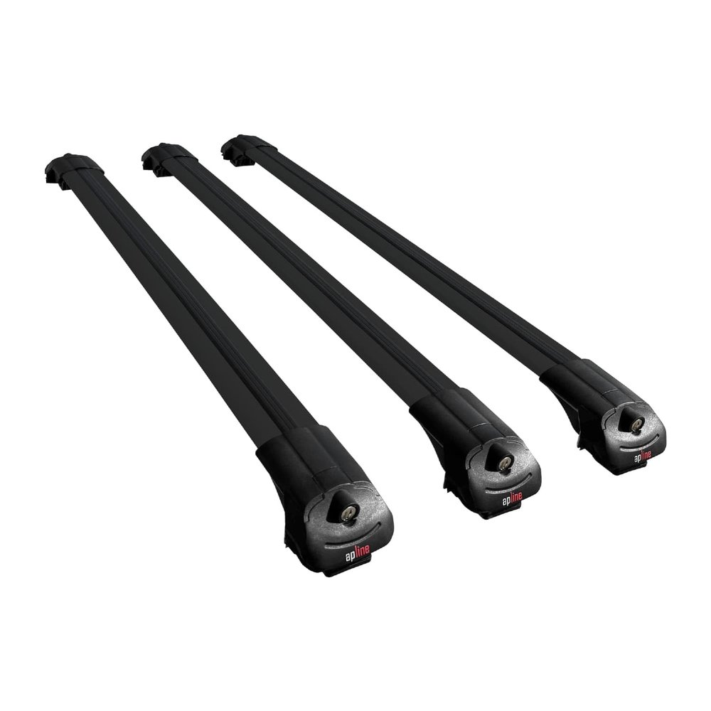 apline Compatible with Citroen Berlingo 2 (B9) 2008-2018 ACE-1 Car Roof Rack Cross Bar Black Aluminium 3 Bars