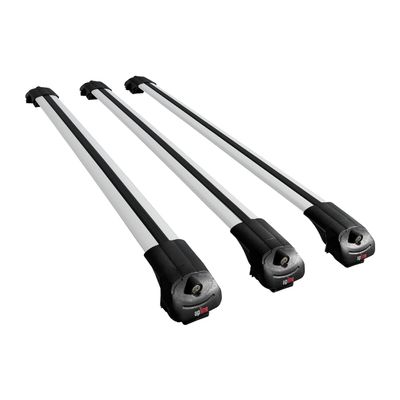 apline Compatible with Renault Trafic 3 (X82) 2015-2026 ACE-1 Car Roof Rack Cross Bar Grey Aluminium 3 Bars
