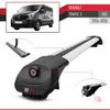 apline Compatible with Renault Trafic 3 (X82) 2015-2026 ACE-1 Car Roof Rack Cross Bar Grey Aluminium 3 Bars view 3