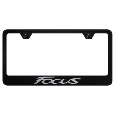Au-TOMOTIVE GOLD Laser Etched Logo Stainless Steel License Plate Frame for Ford Focus (Black)