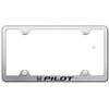 Au-TOMOTIVE GOLD Laser Etched Logo Stainless Steel Wide Body License Plate Frame for Honda Pilot (Brushed Chrome) view 1