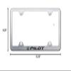 Au-TOMOTIVE GOLD Laser Etched Logo Stainless Steel Wide Body License Plate Frame for Honda Pilot (Brushed Chrome) view 4