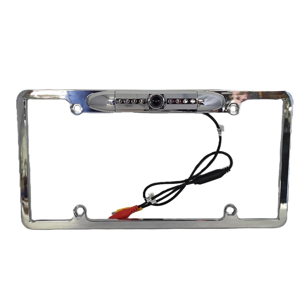 Cerwin-Vega CLF1C Waterproof License Plate with Housing Backup Camera View Car Rear Night Vision Parking (Chrome)