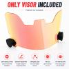 Clear Red Football Visor, Football Helmet Visor for Adults&Youth, Eye Shield Visor with Football Visor Clips, Easy Install Football Visors for Helmet Football Protection Gear view 2