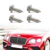 4pcs Black License Plate Screw Kit, Universal Stainless Steel Fasteners for License Plates, Frames, and Covers on Domestic Cars, Vans, SUVs - Rustproof, Self Tapping Mounting Bolts (Stainless Steel) view 1