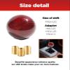 SUJADE YAKEFLY Universal Shifter, Round Carbon Fiber Gear Shift Knob with 3 Aluminum Adapters, Car Shift Lever Stick Knob (Carbon Red) view 2