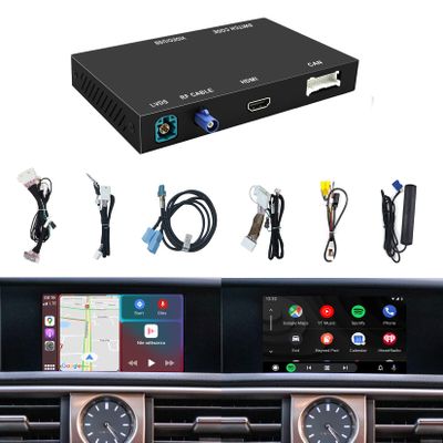 Wireless CarPlay Android Auto Mirroring Upgrade Retrofit Kit, Compatible with Lexus IS200 IS250 IS350 from 2014-2020 Joystick/Small Touchpad Controller Models