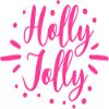 Holly Jolly y3045 Vinyl Sticker Decals (Pack of 2) for Car Bumper Window Laptop Tablet Phone (10 inch x 8 inch,Hot Pink) view 1